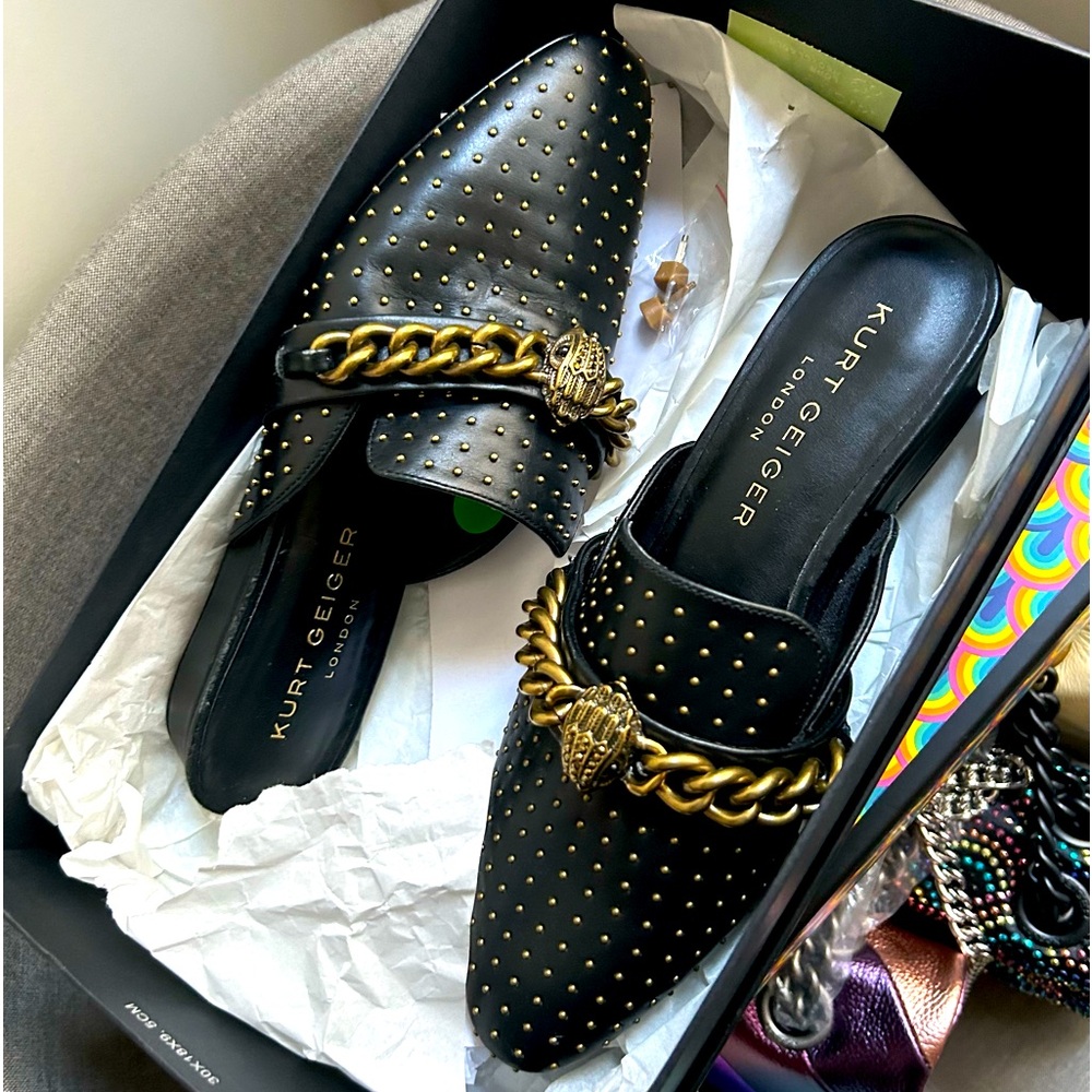 🌈Kurt Geiger London Sale!💎
100% Authentic KGL Brand Black Mule Shoes Size 36.5